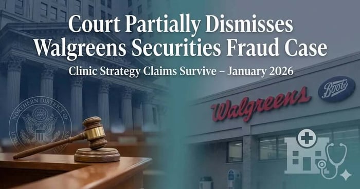 Federal Judge Partially Dismisses Securities Fraud Claims Against Walgreens Boots Alliance