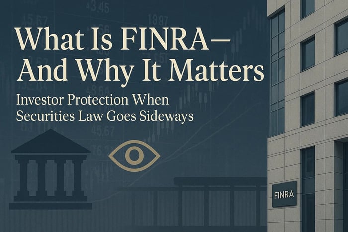 What Is FINRA—and Why It Matters When Securities Law Goes Sideways