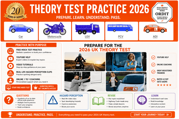 The ADI theory test is far more advanced than the standard learner driver theory test. It is designed to assess not only your driving knowledge