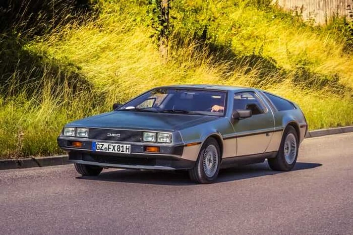The DeLorean DMC-12: Delorean's best-selling cult classic in stainless steel style