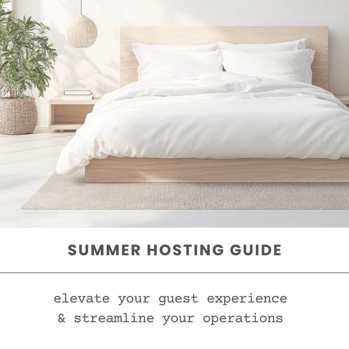 STR Summer Hosting Guide white linens on a bed with sunny window light