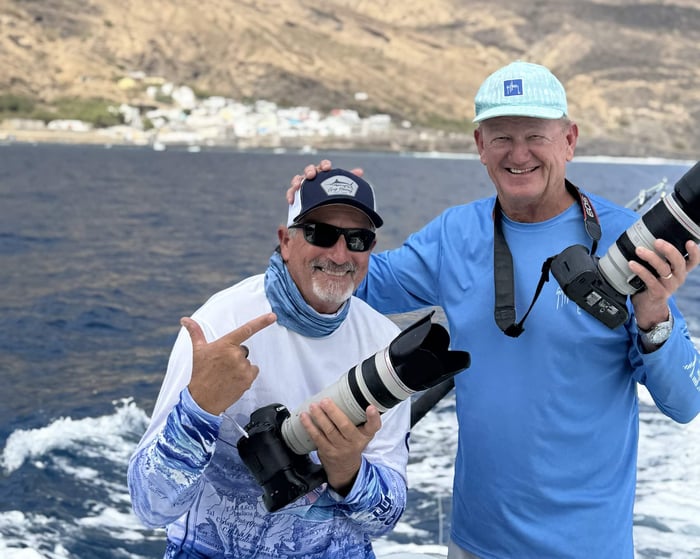 Bill Boyce and Guy Harvey at the Cape Verde Blue Marlin Expedition
