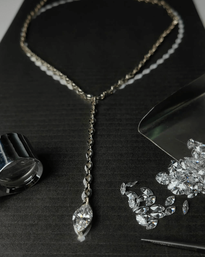 diamond settings necklace
