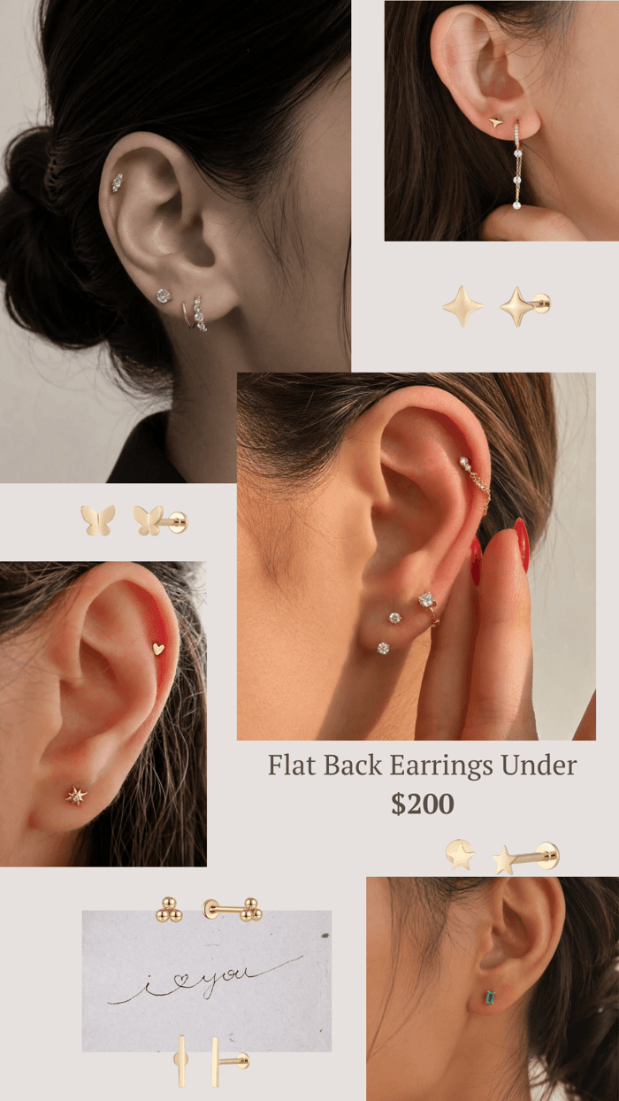 Flat Back Earrings Under $200: A Solid Gold Starter Guide