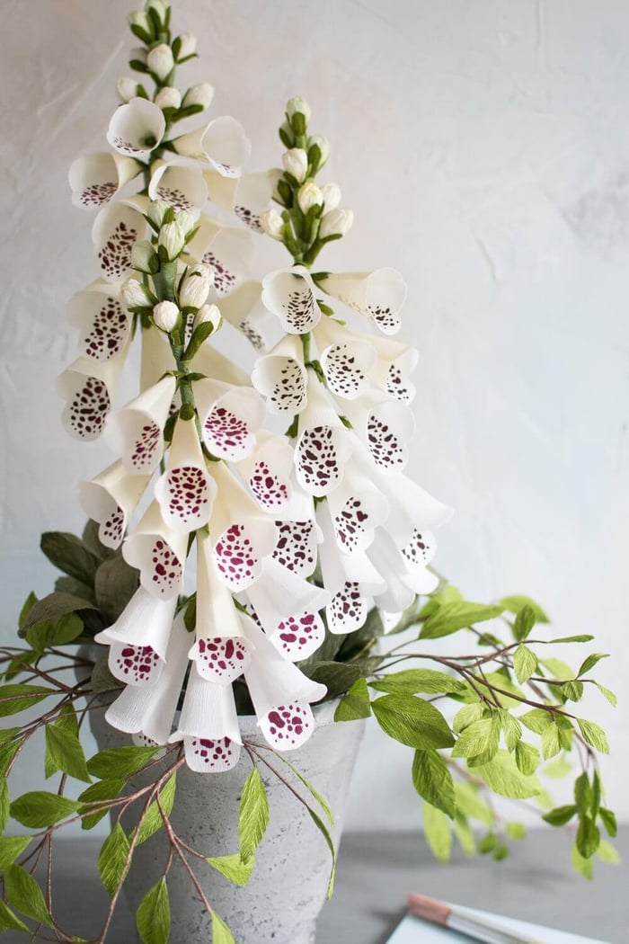 Crepe Paper Foxglove Workshop at The Paper Place