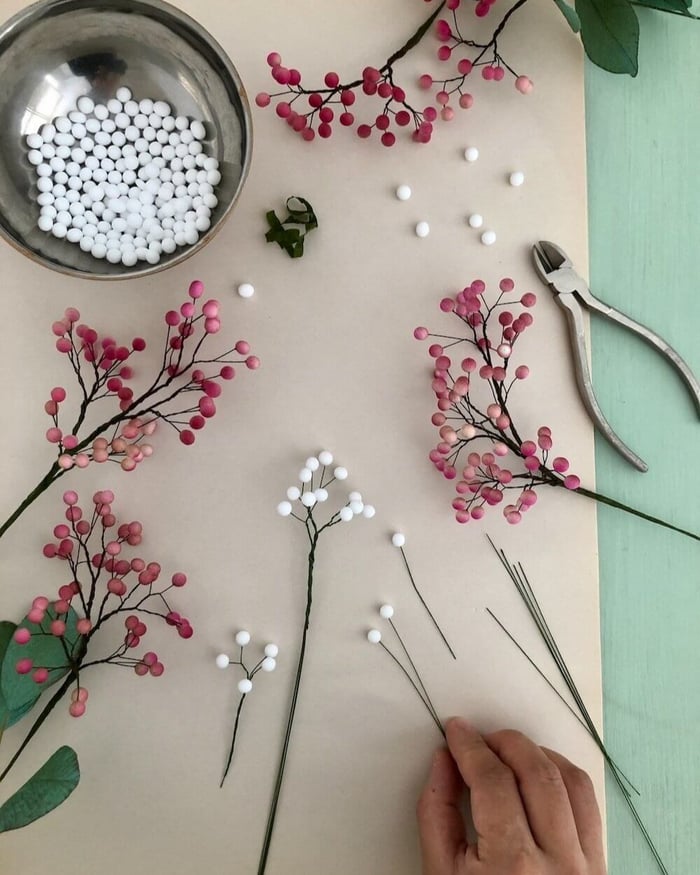 Easy Berry Branches for Paper Flowers and Seeded Eucalyptus Tutorial