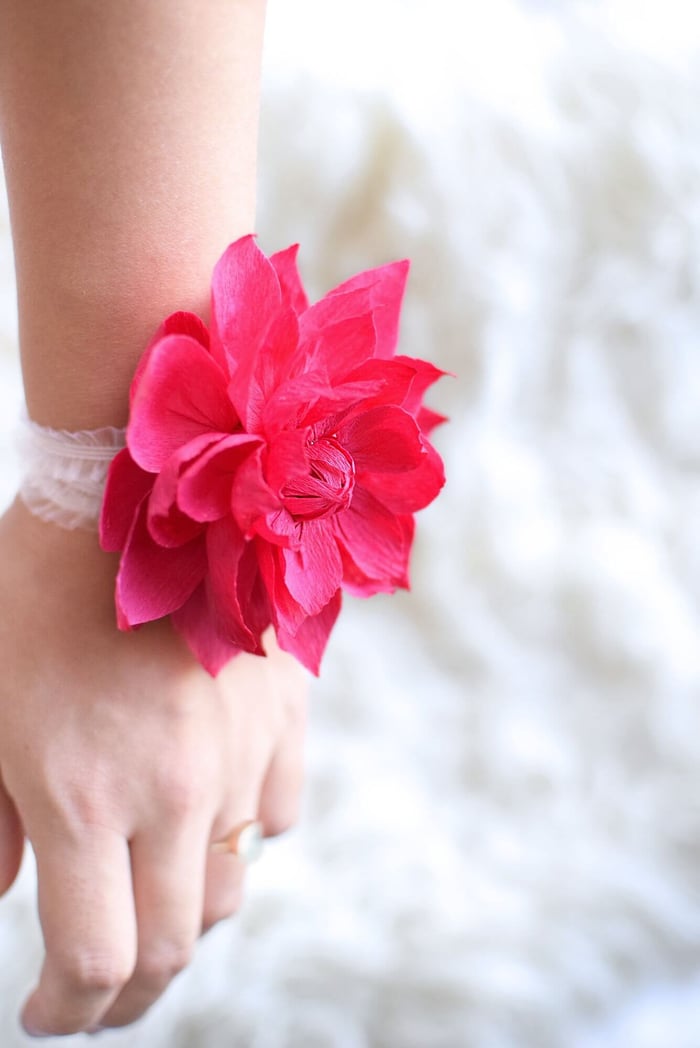 Paper Flower Corsage #craftedtobloom