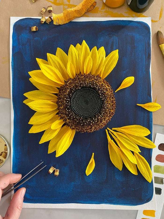 How to Make a Paper Sunflower: A Behind-the-Scenes Look (Part 1)