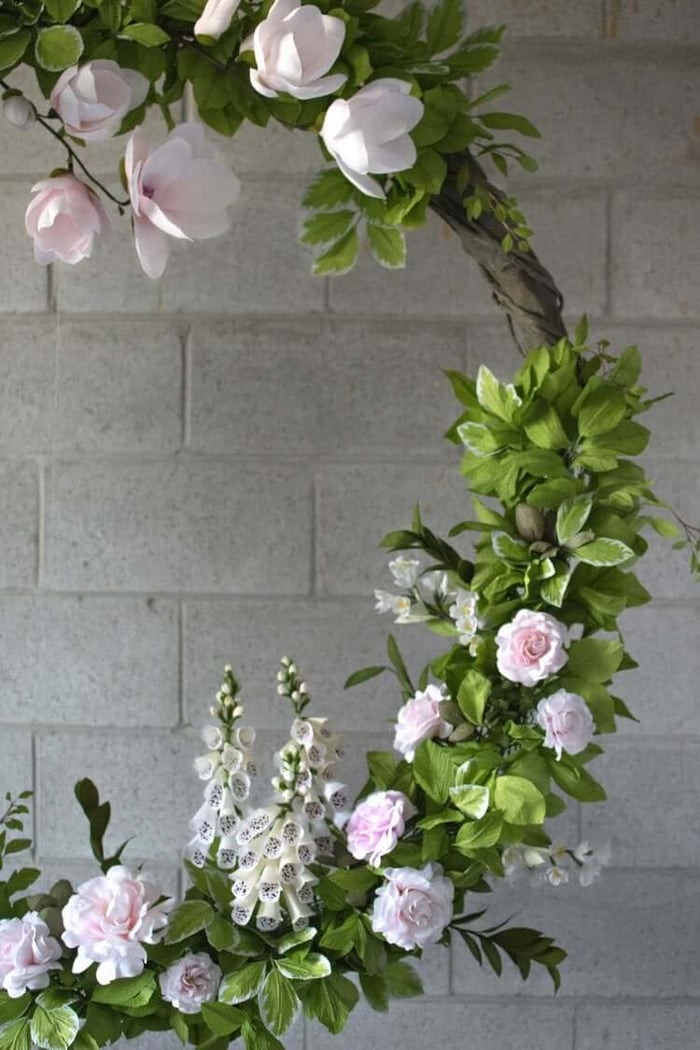 How to Make a DIY Paper Floral Ring Window Display