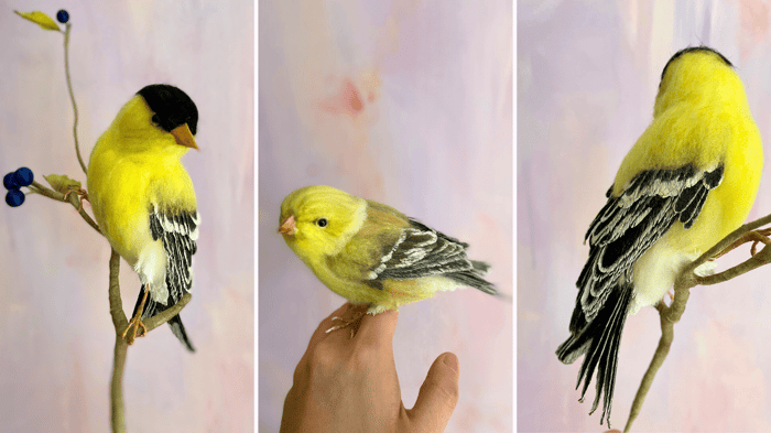 Creating a Paper and Wool Bird Sculpture: My American Goldfinch Obsession