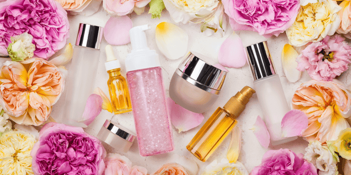benefits of organic cosmetics. teen using organic cosmetics and gentle skincare products designed for sensitive young skin