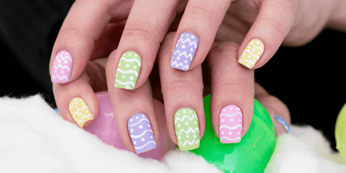 easter nail art ideas for kids and moms using non-toxic nail polish