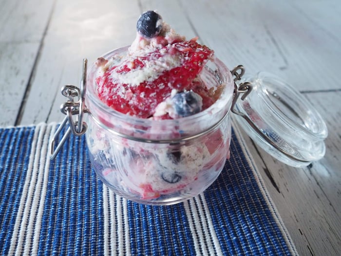 Salade de fruits gâteau au fromage Mélange Coupe Faim