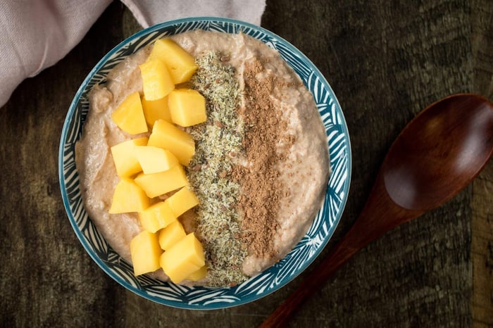 Bol déjeuner cacao et mangues