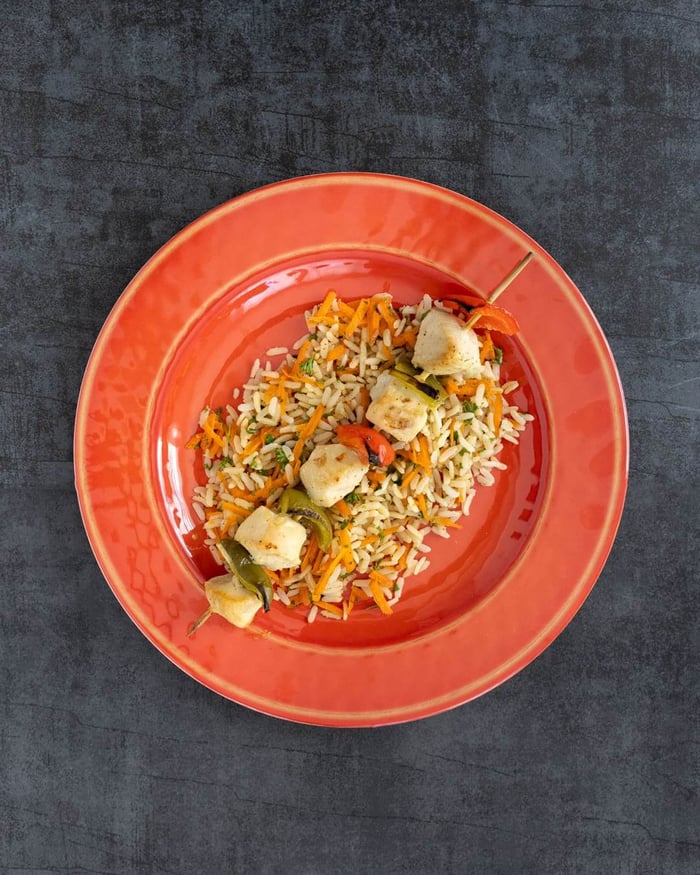 Brochette de poulet citronnée