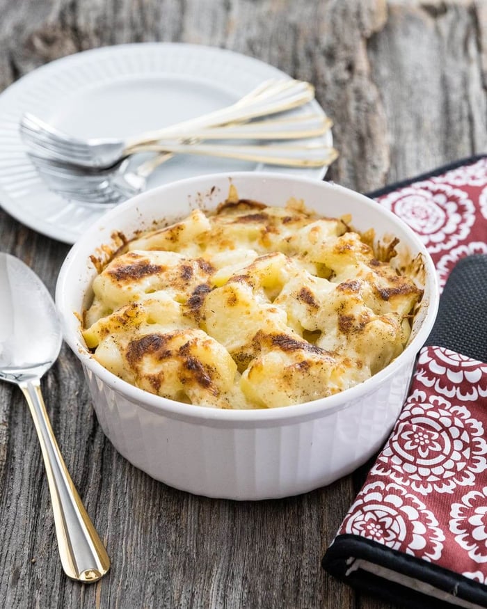 Gratin de pommes de terre et poireaux