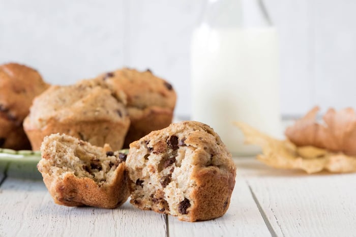 Muffins décadents aux bananes-choco