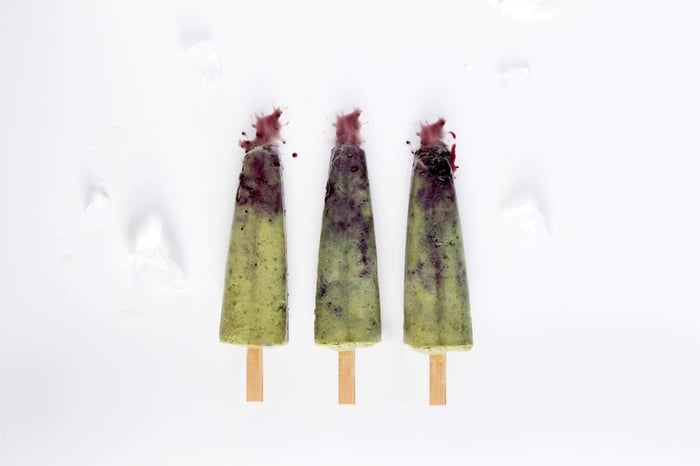Pop sicle Go Matcha! et bleuets