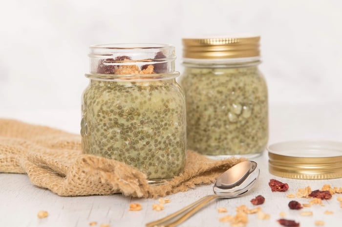 Pouding au chia et Go Matcha