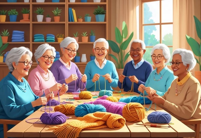 Crafting with Seniors