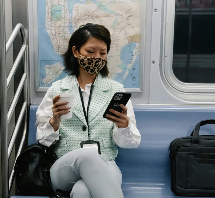 woman searching about anxiety