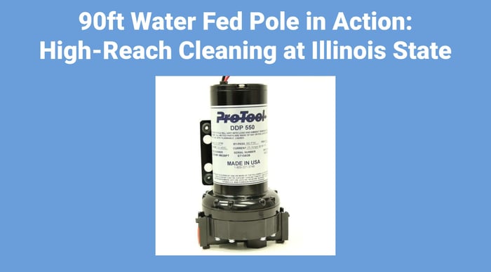 90ft Water Fed Pole in Action: High-Reach Cleaning at Illinois State