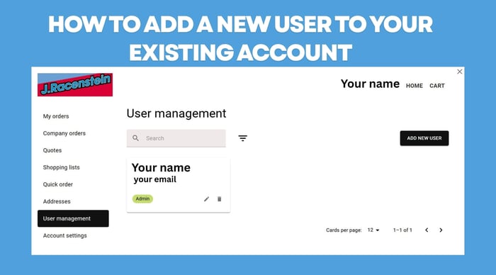 How to add a new user to your existing account
