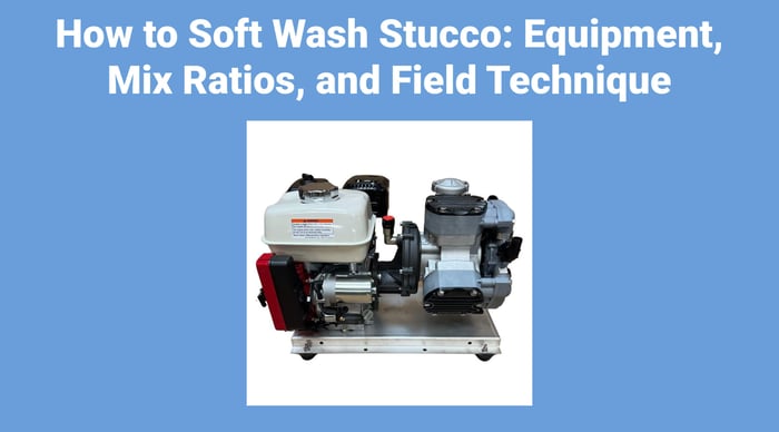 How to Soft Wash Stucco: Equipment, Mix Ratios, and Field Technique