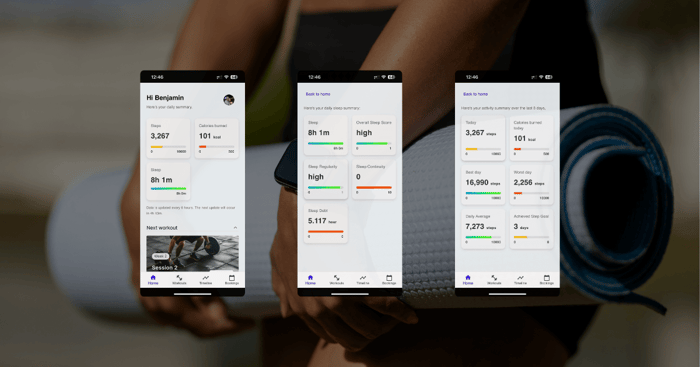 Health data from wearable integration