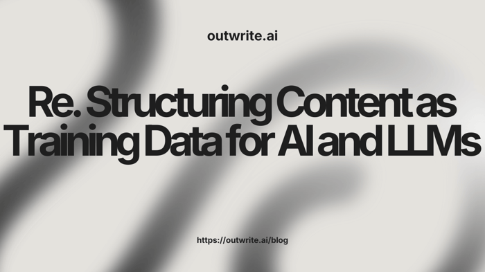 Structuring Content as Training Data for AI and LLMs