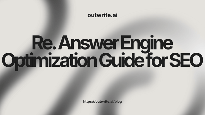 Answer Engine Optimization Guide for SEO