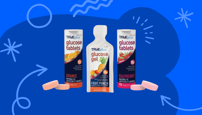 best glucose tablets for diabetes trueplus tablets and gel graphic