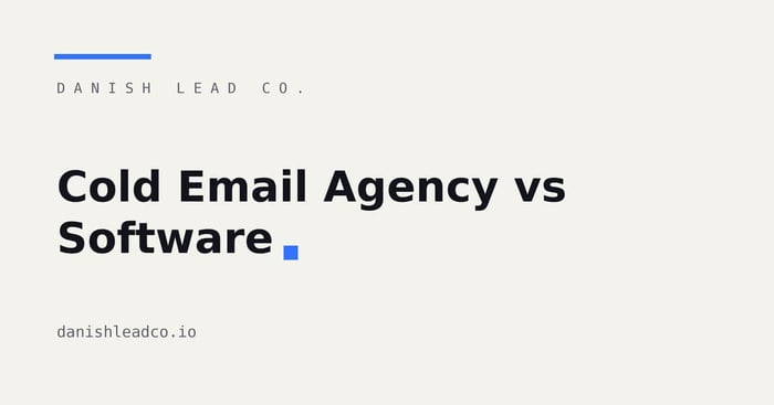 Cold Email Agency vs Software: What Actually Changes