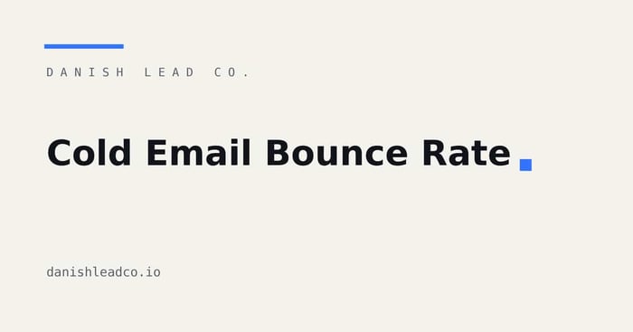 Cold Email Bounce Rate: What's Normal and What's Not