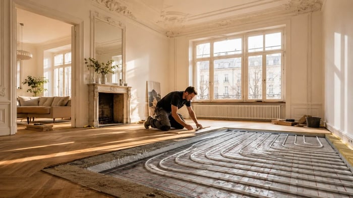 fußbodenheizung nachrüsten für modernes Appartement