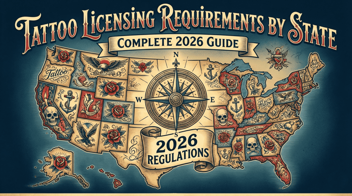 Tattoo Licensing Requirements by State: Complete 2026 Guide