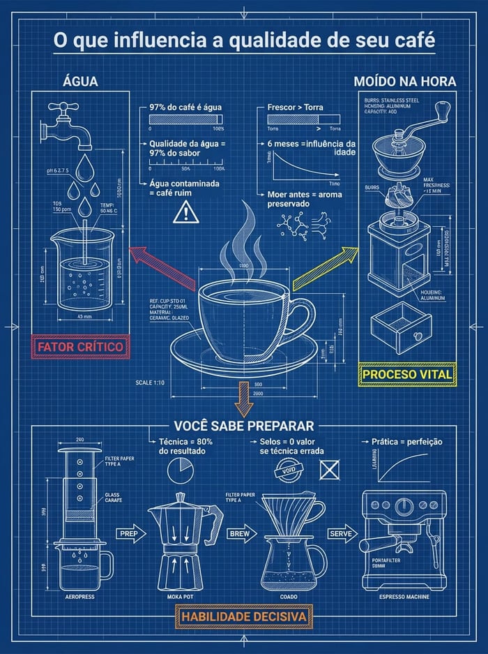 Os principais fatores que influenciam a qualidade do café na xícara