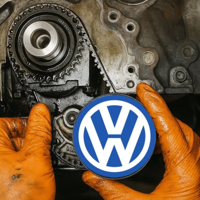 Bild eines Zahnriemens im Motorraum