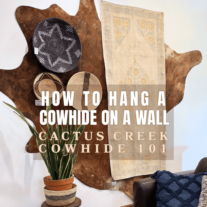 How to hang a cowhide on a wall