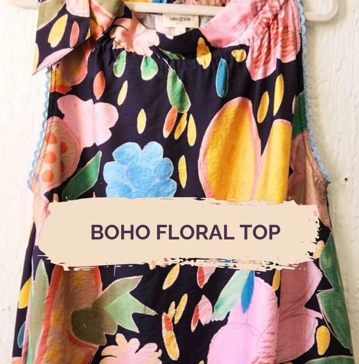 boho floral top for women