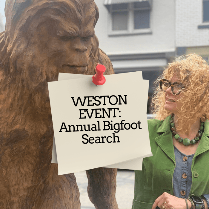 WESTON EVENTS: Weston Missouri Annual Bigfoot Search