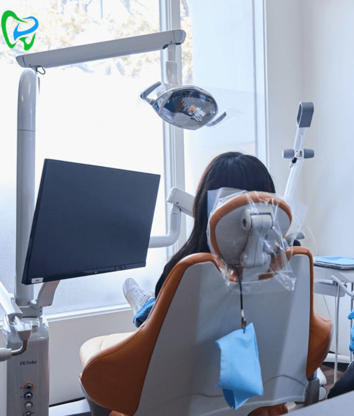 A patient facing on a monitor