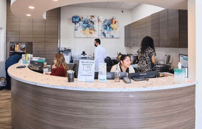 A dental clinic's lobby