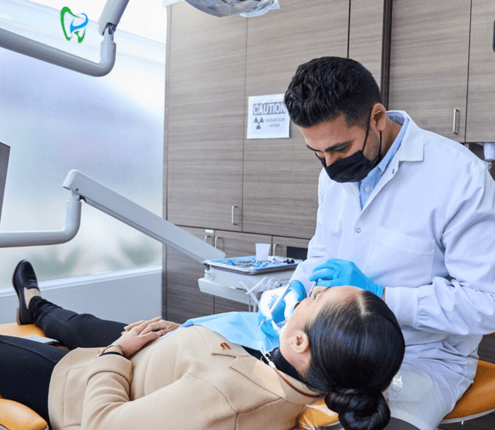 A person wearing a face mask and a gloves