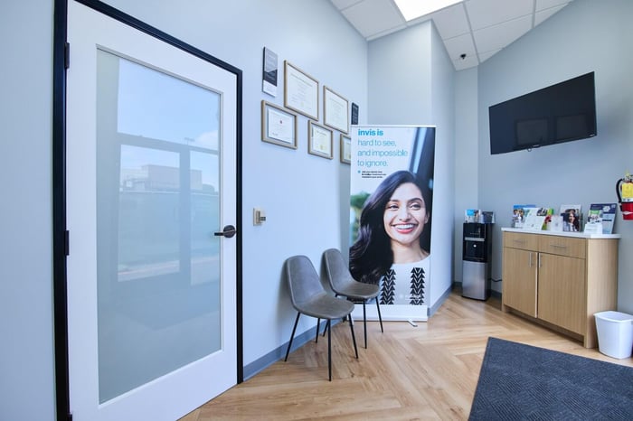 A dental lobby room