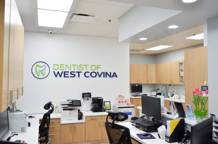 A photo of an office of a dental clinic