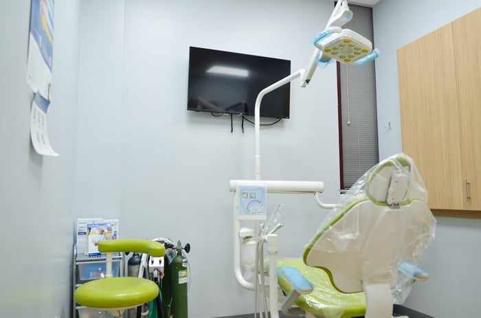 A photo of a dental room