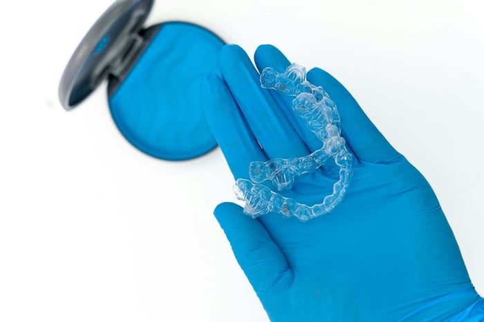 Clear custom Night Guard for teeth grinding designed to protect teeth