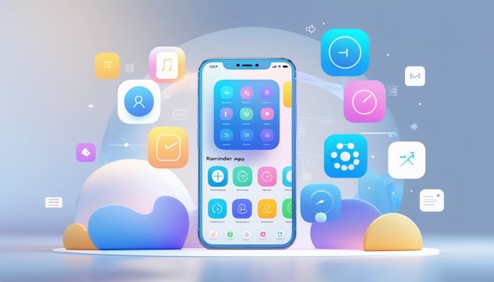 A phone and a bunch of floating apps