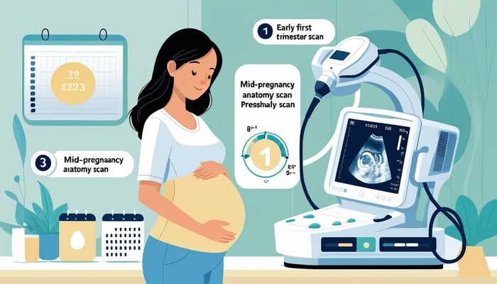 A woman having an ultrasound